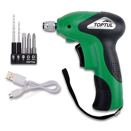 &quot;Surubelnita burghiu Drill-screwdriver power supply: battery-powered type: pistol 1/4&quot;&quot; maximum torque: 45Nm number of batteries: 0 kit contains: drill bits screwdriver bits&quot; TOPTUL KPDB0805
