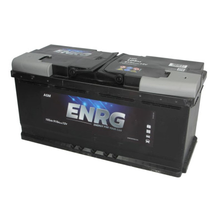 Acumulator Pornire Acumulator ENRG 12V 105Ah/910A START&amp;STOP AGM R+ borna standard 393x175x190 B13 - flansa de montare 10.5 mm agm/pornire ENRG ENRG605901091