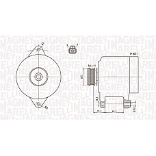 Alternator 12V 70A MAZDA 323 C V 323 F V 323 F VI 323 P V 323 S V 323 S VI DEMIO MX-5 II 1.3-1.8 07.94-10.05 MAGNETI MARELLI 063731283010