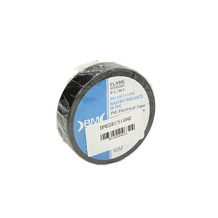 Banda adeziva Insulation tape qty in packaging: 10 pcs colour: neagra length: 10 m thickness: 015 mm width: 15 mm PL odporna na: wietrzenie oleje kwasy i zasady zrace chemikalia bardzo mocna 28N/cm na z BM GROUP BEESB1510NE