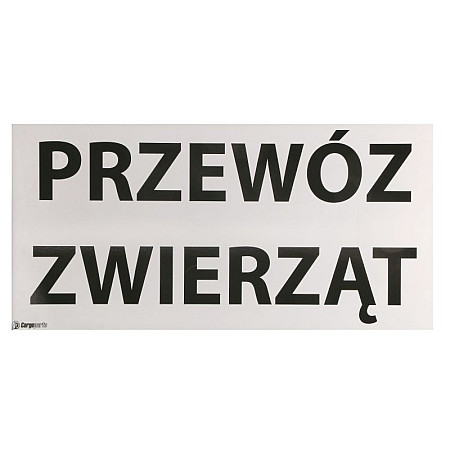 Autocolant de avertizare Transport of animals sticker 1pcs 50cm x 25cm CARGOPARTS CARGO-T062