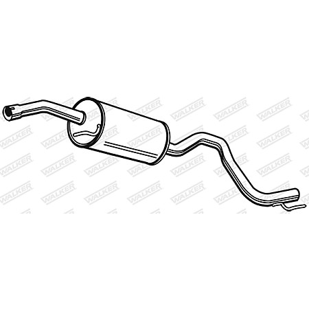 Toba esapamet intermediara Sistem de evacuare a amortizorului VW TRANSPORTER IV 2.4D/2.5/2.5D 09.90-06.03 WALKER WALK22772