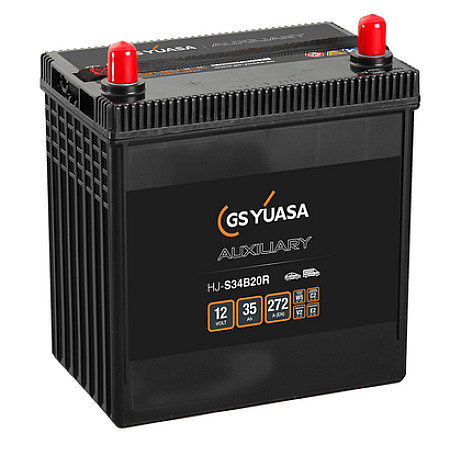 Acumulator Pornire Battery YUASA 12V 35Ah/272A Auxilliary Backup &amp; Specialist L+ thin terminal japanese vehicles 197x129x227 B00 additional -auxiliary YUASA HJ-S34B20R