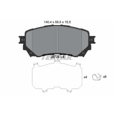 Set placute de frana MAZDA 6 2.0/2.2D/2.5 08.12- TEXTAR 2572501