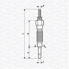Bujie incandescenta Bujii incandescente MITSUBISHI L200 PAJERO II PAJERO SPORT I NISSAN PATROL GR V 2.8D 06.94-06.06 MAGNETI MARELLI 062900132304