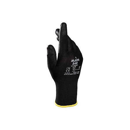 Protectia mainilor Protective gloves protective gloves MAPA 548 poliuretanowe size: 10 12 pairs colour: neagra durability: CAT 2 EN 388 3121X EN 420:2003+A1:2009 how to use: reusable MAPA MAPA 548/10
