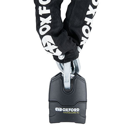 Protectie impotriva furtului Lant cu fixare OXFORD HARDCORE XL culoare negru 2m LK172