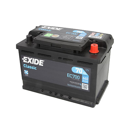 Acumulator Pornire Acumulator EXIDE 12V 70Ah/640A CLASSIC R+ en 278x175x190 B13 pornire EXIDE EC700