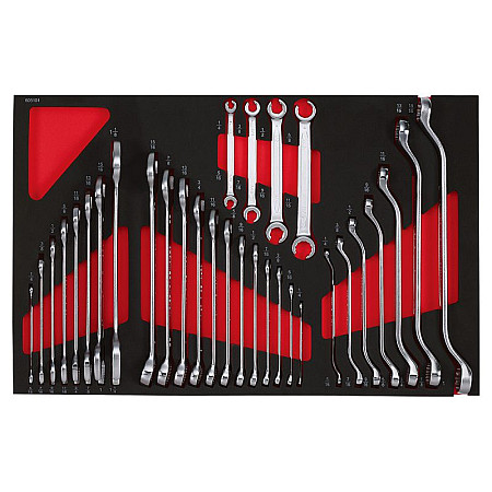 Unelte (inserturi) pentru carucioare Introduceti tava cu instrumente pentru carucior cheie deschisa 31 szt. dimensiune cartus: 570x370 mm SONIC 603101