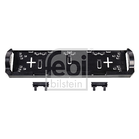 Suport numar de circulatie Registration plate frame height: 150mm width: 633mm thickness: 60mm with plate lighting 24V hose length 500mm neagra FEBI BILSTEIN 171948