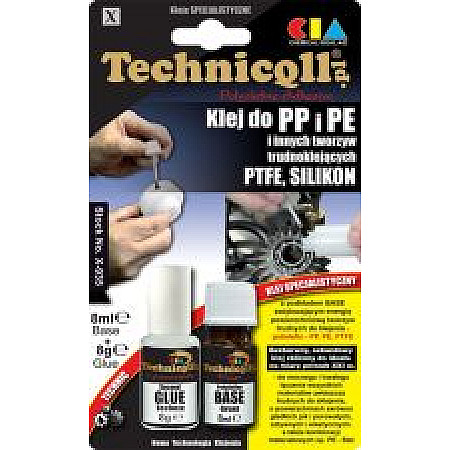 Adeziv pentru materiale plastice Adeziv din plastic dur 20 ml aplicatie: materiale plastice destinat pentru: PE PP PTEE SI TECHNICQLL TE X-935 8G+8ML