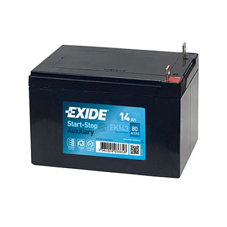 Acumulator Pornire Acumulator EXIDE 12V 14Ah/80A AGM AUXILIARY L+ t3 150x100x100 B0 aditional - auxiliar EXIDE EK143