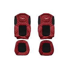 Husa scaun Huse pentru scaune Elegance rosu material eco-piele / velours serie ELEGANCE FORD F-MAX F-CORE F-CORE FX24 RED