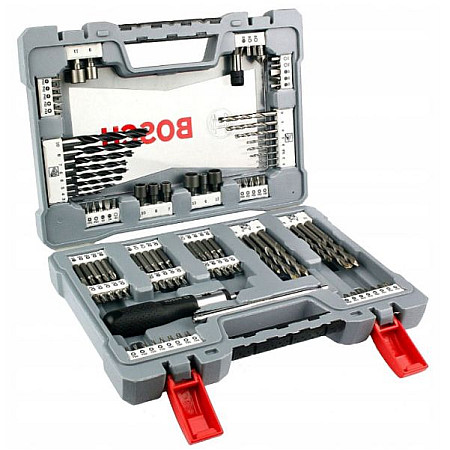 Burghiu Kit burghiu HSS-G / HSS-R 105buc diametru burghiu: 2 25 3 4 5 6 7 8mm destinat pentru: beton/lemn/metal Biti si socluri X-Line Premium BOSCH 2 608 P00 236