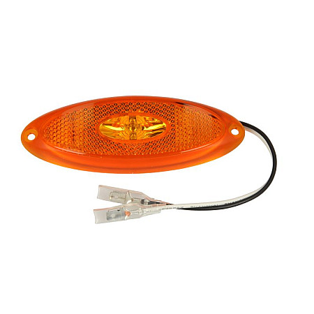 Lampa gabarit Outline marker lights L/R orange LED height 44mm width 124mm surface hose length 200 12V orange frame JOKON 12.1015.600