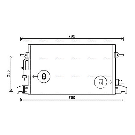 Condensator, climatizare A/C condenser AUDI A6 C5 4.2 11.98-01.05 AVA COOLING AI5324 AVA