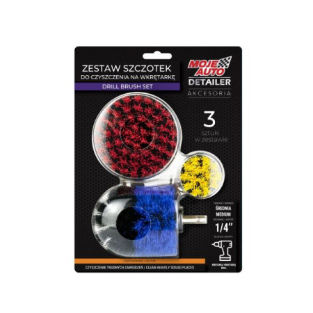 Accesorii detaliere auto Brush set of 3 pcs PL do wkretarki MOJE AUTO MA 19-628