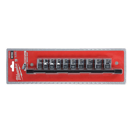 &quot;Set chei tubulare Sockets set 10 pcs socket / drive: 3/8&quot;&quot; short profile: Hexagonal packaging: rail&quot; MILWAUKEE 4932492507