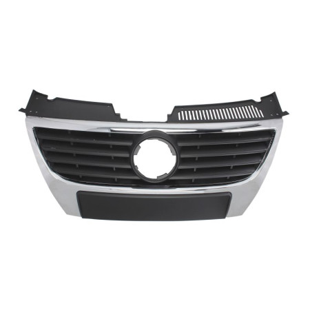 Grila radiator Grila frontala borduri negre emblema mare crom/negru TUV VW PASSAT B6 1.4-3.6 03.05-10.11 -11.10 BLIC 6502-07-9540991Q