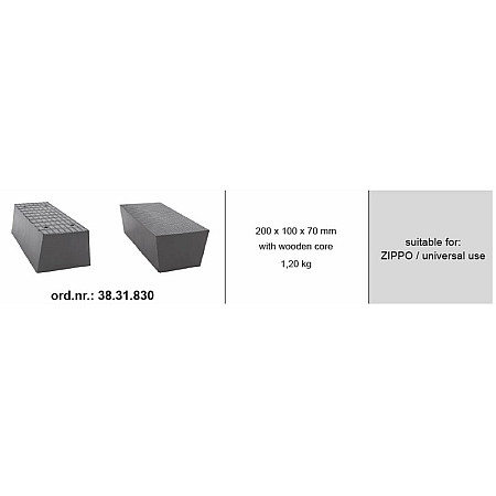 Tampon cric hidraulic Rubber pad {Rubber pad} type: rectangle for lift Manufacturer: universal / ZIPPO BOECK 38.31.830