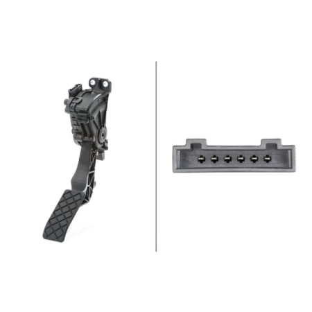 Senzor, pedala acceleratie Pedala de acceleratie VW MULTIVAN T5 TRANSPORTER T5 1.9D/2.0D/2.5D 04.03-08.15 HELLA 6PV008 495-711