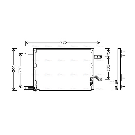 Condensator, climatizare A/C condenser ALFA ROMEO 166 2.0/2.5/3.0 09.98-06.07 AVA COOLING AL5080 AVA