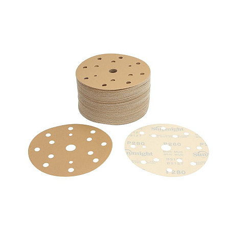Abrazivi GOLD Hartie abraziva: disc scai numar gauri: 15 gradatie: P280 diametru:150mm culoare: bej ambalaje 100 buc SUNMIGHT SUN44313