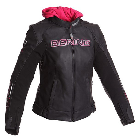 Jachete din piele Jackets touring BERING LADY SWITCH colour neagra/pink size 38 BERING BCB236/T1