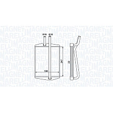 Radiator calorifer caldura FORD FIESTA IV FIESTA/HATCHBACK FIESTA/MINIVAN KA PUMA STREET KA 1.0-1.8D 08.95-11.08 MAGNETI MARELLI 350218413000