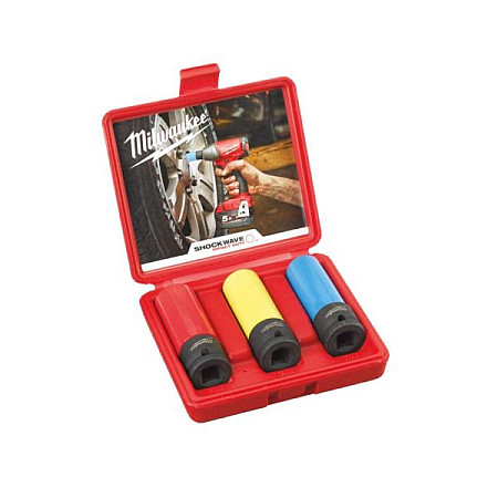 &quot;Set scule Set tubulare impact Hexagonal dimensiune tubulara: 1/2&quot;&quot; 3 buc lung impachetare: cutie de plastic&quot; MILWAUKEE 4932451568