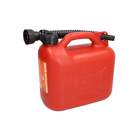Canistra BORG Hico 5L plastic Jerry poate cu o palnie certificat pentru combustibil BORG KAN001
