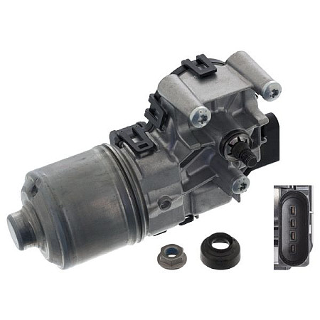 Motor stergator Fata cu materiale suplimentare FORD FIESTA VI 06.08- FEBI BILSTEIN 48303