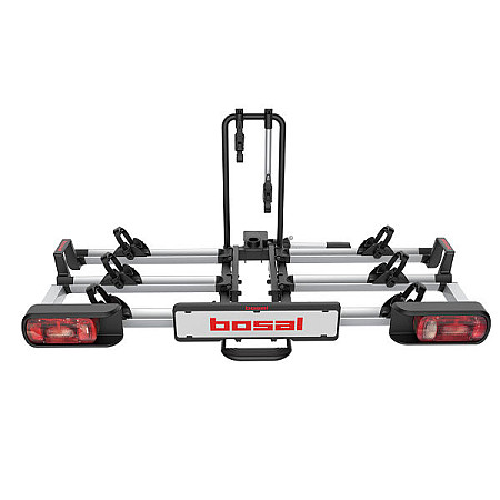 Suport bicicleta, Suport ambreiaj Tow bar bike carrier / Wheel transporter BOS500-003 Silver bike mounting: for wheels and frame no. of bicycles: 3 713 certificate: CE/E4 BOSAL BOS500-003