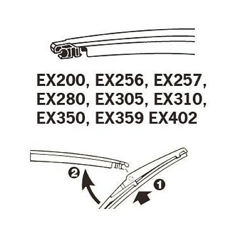 Lamela stergator Wiper blade Flat rear 1pcs ExactFit 250mm JEEP COMPASS NISSAN PIXO SUZUKI SWIFT V TOYOTA AURIS RAV 4 IV RAV 4 V 03.09- TRICO TR EX256