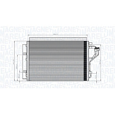 Condensator, climatizare A/C condenser with dryer HYUNDAI ELANTRA V I30 KIA CEE'D PRO CEE'D 1.4/1.6 04.11- MAGNETI MARELLI 350203851000