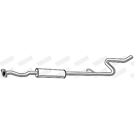 Toba esapamet intermediara Sistem de evacuare a amortizorului PEUGEOT 207 1.6 02.06-10.13 WALKER WALK23216