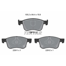 Set placute de frana Fata   FORD FOCUS IV 1.0/1.5D 01.18- TEXTAR 2291001