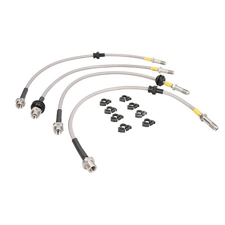 Cabluri de frana din otel inoxidabil Braided stainless steel brake cables 4pcs silver realization: 2-3 working days BMW 3 E46 1.6-3.0D 105-231 12.97-07.06 HEL BMW22H4