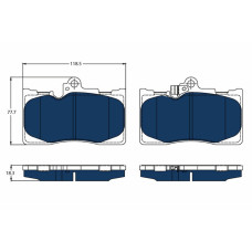 Set placute de frana Fata   LEXUS GS RC 2.5H/3.5H 02.06- TRW AUTOMOTIVE GDB3398BTE