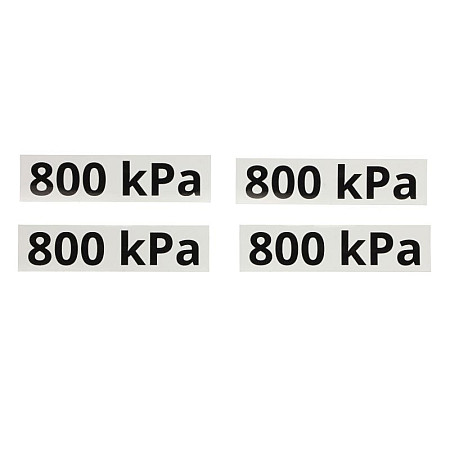 Autocolant de avertizare Axle load sticker 800 kPA 4pcs set soft 133cm x 33cm CARGOPARTS CARGO-T142