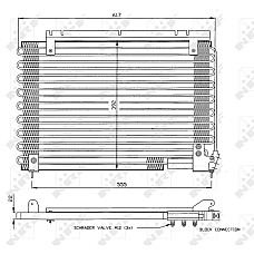 Condensator, climatizare racitorul de aer Volvo 940 2.4 TD 1990-1909> 1996-1912 NRF NRF 35191