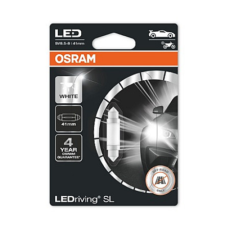 Bec, lumini interioare Bec LED ambalaj blister 1buc C5W 12V 05W SV85-8 Nici o certificare de aprobare Ledriving alb rece 6000K MERCEDES 124 A124 124 C124 124 W124 124 T-MODEL S124 04.75- OSRAM OSR6413DWP-01B