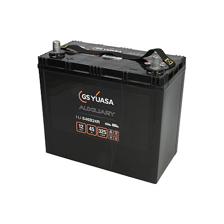Acumulator Pornire Battery YUASA 12V 45Ah/325A Auxilliary Backup &amp; Specialist L+ thin terminal japanese vehicles 238x129x227 B00 additional -auxiliary YUASA HJ-S46B24R