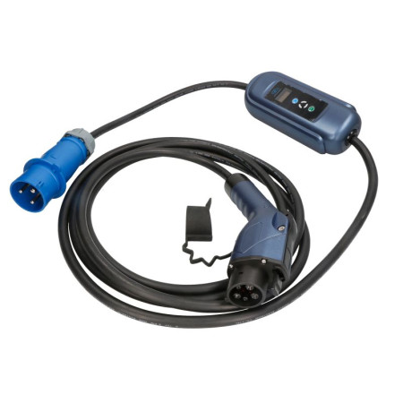 Dispozitiv de incarcare ca, vehicul electric AC charger EVSE mobile charger Akyga AK-EC-15 LCD phases quantity: 1 74kW colour: neagra/blue cable type 1 with cover with power regulation with timer Ladowarka do samochodow elektrycznych Ak AKYGA AK-EC-15