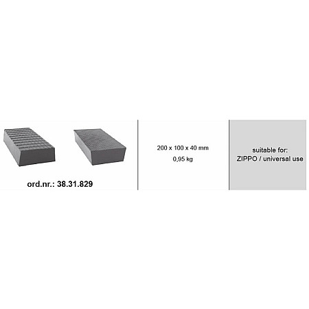 Tampon cric hidraulic Rubber pad {Rubber pad} type: rectangle for lift Manufacturer: universal / ZIPPO BOECK 38.31.829