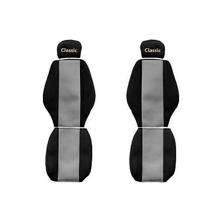 Husa scaun Huse pentru scaune Classic gri material velours serie CLASSIC centura de siguranta a pasagerului asamblata in scaun centura de siguranta a soferului asamblata in scaun tetiera reglabila a pasage F-CORE F-CORE PS22 GRAY