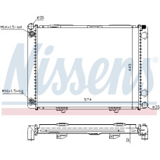 Radiator, racire motor Radiator motor  MERCEDES 190 W201 2.5D NISSENS NIS 62734A