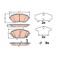 Set placute frana,frana disc Brake pads set front   TOYOTA C-HR COROLLA 1.2/1.8H/2.0H 10.16- TRW AUTOMOTIVE GDB2290