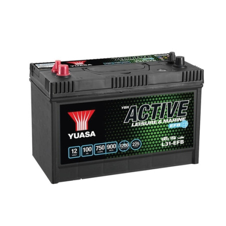 Acumulator Pornire Baterie YUASA 12V 100Ah 750A Active Leisure &amp;amp Marine EFB L+ terminal standard filetat 330x173x240 B00 deep cycle efb L31 EFB