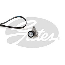 Set curea transmisie cu caneluri V-belts set with rollers CITROEN C3 III C4 PICASSO I C-ELYSEE PEUGEOT 208 II 301 308 II 1.6/1.6LPG/2.0 09.07- GATES GATK016PK1055XS